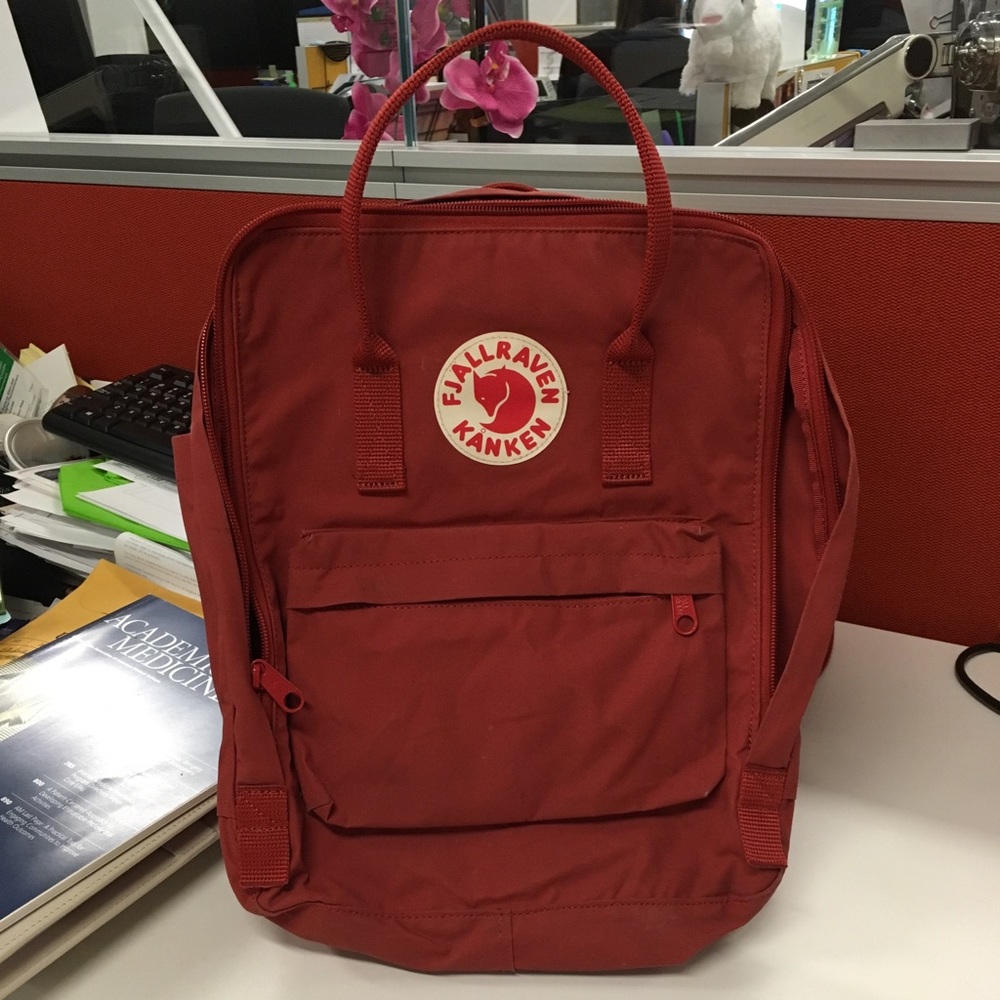 Fjallraven Kanken backpack in Deep Red